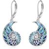 AXELUNA Conch orecchini in argento Sterling a goccia abalone shell orecchini per le donne penzolano regali