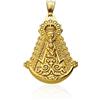 AVANCY Madonna del Rocio Medaglia Ciondolo Unisex Acciaio 316 L Placcato Oro 18 Klt. Dimensioni sagoma 25 x 35 mm., Virgen del Rocío medalla Unisex, Acciaio inossidabile placcato oro 18 Klt, Acciaio