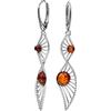 Copal Orecchini Da Donna In Argento Sterling Con Pietre Ambra E Disegno Filigranato