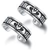 CHIC & ARTSY Ear Cuffs 925 Sterling Silver Claddagh Ear Cuffs Non-Piercing Clip-on Orecchini per Donna Regolabile