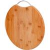 Generic Tagliere Tondo da 30 cm in Legno di bambù Resistente,con Manico in Metallo, Tagliere 30x30x1,8 cm, da Cucina, Vassoio da Portata per servire Formaggi e Salumi,per Tagliare Pane, Pizza, Aperitivo