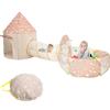 GUIJZSLTRG Tenda da gioco pop-up 3 in 1 per bambini, con tunnel e pozzo per palline, confortevole tunnel per gattonare per bambini, multiuso, tenda da giardino con borsa per il trasporto, per bambini e bambine,