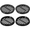 QUARKZMAN Tonda Griglia Aerazione 3, 8Pz Nero Plastica 80mm Copertura Prese Aria - Griglia Ventilazione Circolare - Aria Facili per Bagno, Casa, Ufficio, Armadio, Guardaroba