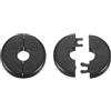 sourcing map 2 pezzi flangia divisa da parete 11 mm autoadesivi idraulici piastre di copertura in plastica ABS rotonda con fibbia design per tubo dell'acqua decorazione bagno cucina nero