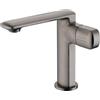 LNXGJJ rubinetto bagno lavabo Grigio, miscelatore lavabo bagno, Acqua calda e fredda regolabile, ottone