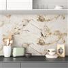 VEELIKE Carta da Parati Marmo Beige Carta da Parati Adesiva Muro Paraschizzi Cucina Piano di lavoro Lavabile 40 cm × 300 cm Pellicola Adesiva Effetto Marmo Beige Decorazioni Parete Bagno Tavolo