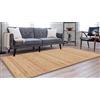 CASAbella Tappeto in bambù, Antiscivolo, Igienico, Lavabile, 50x75, 50x110, 50x180, 50x240, Verde, Marrone, Acquamarina, Arancio, Nero. Mod. MARACAS (Naturale, cm 140x200)