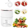 Yeelan Affettatrice elettrica 300 ml tritatutto elettrico tritatutto cipolla cucina ricaricabile con cavo di ricarica, tagliaverdure elettrico per carne, cipolle, aglio, verdura, frutta (bianco)