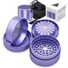 Alloy Kraft Grinder Toothless Premium CRUSH CORE PRO 2.0 | Tritatutto brevettato in alluminio anodizzato | 63 mm macina erbe con struttura in 4 pezzi per erbe secche e spezie