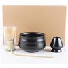 Haayymo Matcha Set di scope per matcha, per matcha, ciotola per matcha, cucchiaio per chase e matcha, accessori per la cerimonia del tè, set da tè matcha (nero)