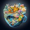 WOODBESTS Puzzle in legno per adulti, ciotola per piante grasse, puzzle in legno, 250 pezzi, puzzle in legno, irregolare a forma di animale, bello regalo per gli amanti dei puzzle (34 x 33,8 cm)