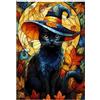 Artinhand Grandi puzzle per adulti 300 pezzi Halloween gatto nero puzzle per adulti giocattoli regalo decorazione famiglia bambini puzzle