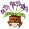 TOYMIS Fiore Non ti Scordar di Me Positivo, Fiori All'Uncinetto Supporto Emotivo All'Uncinetto per Regalo Motivazionale Casa Ufficio Decorazione Regalo il Ritorno a Scuola(Viola Sfumato)