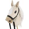 SKIPPI Hobby Horse Almond, Set Cavezza e Redini, Cavallo A3, Écru, Mandorla, Beige Chiaro Testa di Cavallo con Bastone