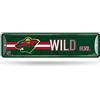 Rico Industries Cartello stradale in metallo NHL Minnesota Wild Home Decor (10,2 x 38,1 cm) - ideale per casa, ufficio, camera da letto e grotta dell'uomo - Made in Italy