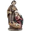 DRW Mistero Nascita di 1 Pezzo con la Sacra Famiglia Vergine Rossa Dipinto a Mano 6x6x13 cm