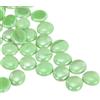 QUARKZMAN Perle di Ceramica, Perle di Ceramica Piatte Luminose Verde Iridescente 1.1Lbs (0.67-0.75 Pollici) Marbles di Ceramica Ciottoli Perdecorazione Acquario Fai da Te Artigianato
