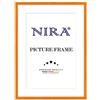 NiRa Cornice portafoto in legno massiccio, stretta, 15 x 23 cm, arancione lucido, colore e dimensioni a scelta, cornice per poster, puzzle, collage fotografico HD121