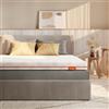 Sweetnight Materasso Topper 140 x 200 cm Altezza 10 cm, Coprimaterasso in Memory Foam con Infusione di Gel Rinfrescante a 5 Zone, Può dormire su entrambi i lati, livello di durezza H2, H3