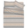 Tata Home Set Completo Lenzuola Letto Singolo 1 Piazza in Cotone e Microfibra Federe Lenzuolo sopra 150x280 sotto con Angoli 90x200 Federa 50x80 Fantasia Colorata Aramis Rigato Grigio