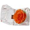 Ciieeo 1 Pz Rosa Eterna Conservata Rosa Mai Appassita San Compleanno Anniversario Con Cassettiera (Arancione)