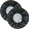 SWJ-swjssb 2 Pezzi Copri Sgabello Pouf Da Bar Rotondo Impermeabile Pelle PU Copriseduta Sedie Fodera Per Sedia Cuscino Coprisgabello Da Bar Fodera Sgabello Rotondo(Black,40x40 cm Set Of 2)