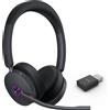 Yealink Cuffia con microfono Yealink WH68 Hybrid Teams Auricolare Con cavo e senza A Padiglione Musica Chiamate USB tipo-C Bluetooth Nero (WH68 Headset, - Wired & Wireless Warranty: 24M) [1208714]