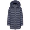 COLMAR ORIGINALS PIUMINO CON CAPPUCCIO E PELLICCIA A TRAPEZIO RECYCLED DONNA