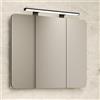 kamalu Specchio bagno contenitore 85 cm con faretto LED | LAC-ARES-85- KAMALU