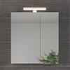 kamalu specchio bagno contenitore 65 cm colore bianco opaco | lac-eolo-65