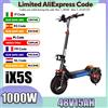 Scooter elettrico IX5s 15Ah 1000W potenza Monopattino antiscivolo Fuoristrada Fuoco pneumatico 65 km fila 45 km / h Scooter - iX5S