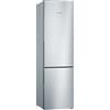 BOSCH Frigorifero Combinato a Libera Installazione, Serie 4, h 201 cm, Capacità 343 Lt, Classe Energetica E, Inox Look - KGV39VLEAS