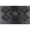 FRANKE Piano Cottura a Gas, Serie Mythos FHCR 755 4G TC HE BK C, 75 cm, 5 Fuochi, Cristallo Nero - 106.0374.283