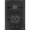 FRANKE Piano Cottura a Gas, Serie Mythos FHCR 302 2G HE BK C, 30 cm, 2 Fuochi, Cristallo Nero - 106.0374.278 -