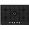 FRANKE Piano Cottura a Gas, Serie Smart 750 FHSM 755 4G DC ON E, 75 cm, 5 Fuochi, Nero - 106.0670.111