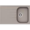 SCHOCK Lavello Lithos D100S Grigio Tortora, Linea Lithos, 79X50 cm, Cristalite Plus - LITD100SA42