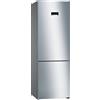 BOSCH Frigorifero Combinato a Libera Installazione, Serie 4, h 203 cm, Capacità 438 Lt, Classe Energetica E, Inox Look - KGN49XLEA