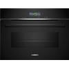 SIEMENS iQ700 Forno compatto combinato con microonde da incasso, 60x45 cm, Nero - CM724G1B1