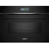 SIEMENS iQ700, Forno compatto combinato con microonde da incasso, 60x45 cm, Nero - CM776G1B1