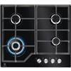 ELECTROLUX Piano Cottura Serie 600, Gas on Glass 60 cm, 4 Fuochi, Vetro Nero - KGG64362K