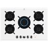 ELECTROLUX Piano Cottura a Gas 5 Fuochi Serie 800 Flamelight 75cm, Bianco - KGG753753W