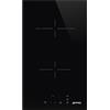 SMEG Piano Cottura Elettrico, Estetica Universale, Vetro Nero, 30 cm - SE232TD1
