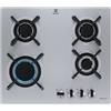 ELECTROLUX Piano Cottura A Gas da 60 cm, 4 Fuochi, Finitura Inox - KGU643723Z