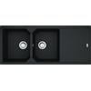 FRANKE Lavello 2 Vasche con gocciolatoio, Serie Urban UBG 621-116, Installazione ad Incasso, 116 cm, Fragranite Nero - 114.0686.789