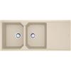 FRANKE Lavello 2 Vasche con gocciolatoio, Serie Urban UBG 621-116, Installazione ad Incasso, 116 cm, Fragranite Avena - 114.0686.785