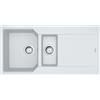 FRANKE Lavello 1 + 1/2 Vasche con gocciolatoio, Serie Urban UBG 651-100, Installazione ad Incasso, 100 cm, Fragranite Bianco - 114.0686.781