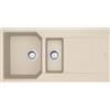 FRANKE Lavello 1 + 1/2 Vasche con gocciolatoio, Serie Urban UBG 651-100, Installazione ad Incasso 100 cm, Fragranite Avena - 114.0686.778