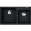 FRANKE Lavello 2 Vasche, Serie Urban UBG 620-86, Installazione ad Incasso, 86 cm, Fragranite Nero - 114.0686.775