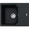 FRANKE Lavello 1 Vasca con gocciolatoio, Serie Urban UBG 611-62, Installazione ad Incasso, 62 cm, Fragranite Nero - 114.0686.742