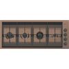 FOSTER Piano cottura a gas Milanello 4 fuochi in linea , Copper, filotop/sopratop, 115x476 mm - 7681 008